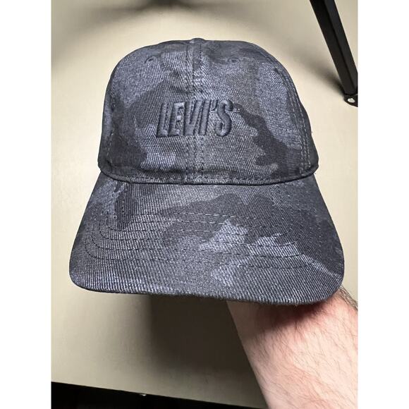 Levi’s Ball Cap Dark Blue Camouflage Stitched Logo - Picture 1 of 7
